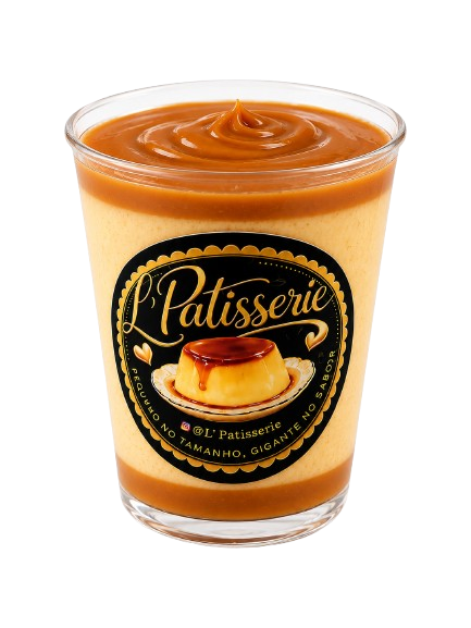 Pudim no copo sabor Doce de Leite