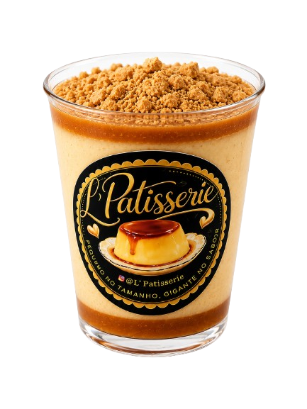 Pudim no copo sabor Paçoca